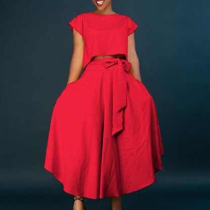Damen asymmetrisches Maxikleid mit Wickelgurt Stalluxe