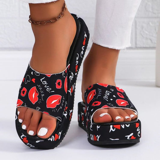 Damen Plattform-Sandalen mit buntem Schmetterlingsdesign Stalluxe