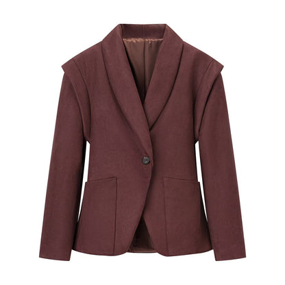 Damen Eleganter Blazer im modernen Schnitt mit großen Taschen Stalluxe