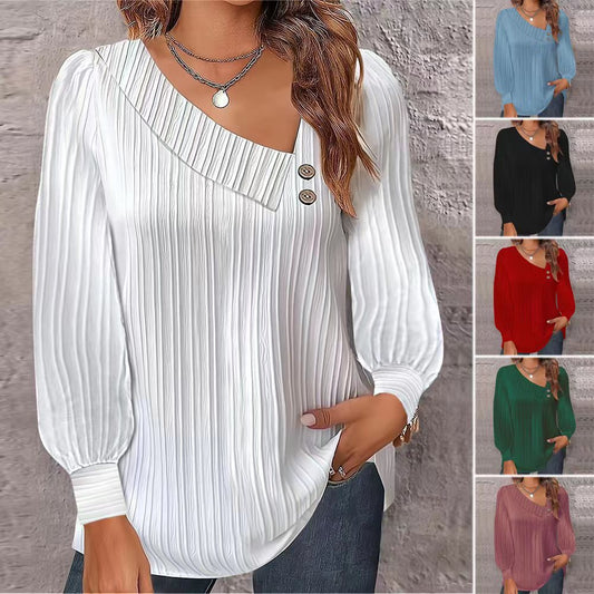 Damen Elegantes und modernes Oberteil mit asymmetrischem Ausschnitt Stalluxe