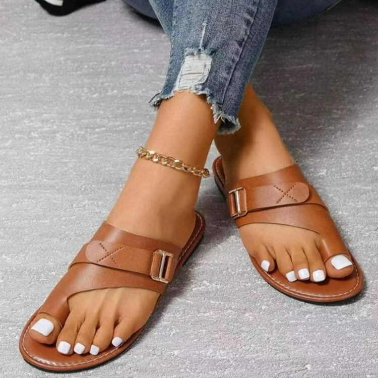 Damen Riemchen-Sandalen mit elastischem Riemen und komfortablem Fußbett Stalluxe