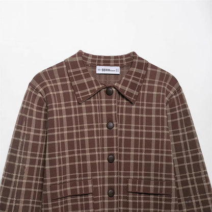 Damen Karierte Übergangsjacke mit praktischen Taschen und modischem Schnitt Stalluxe