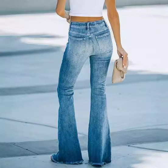 Damen Flared Jeans mit hohem Bund für einen eleganten Look Stalluxe