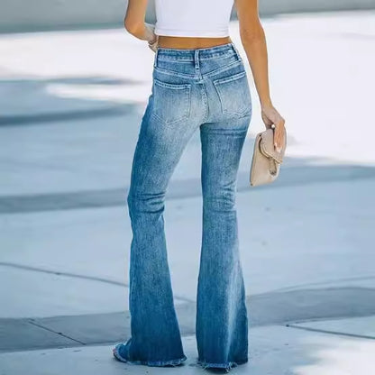 Damen Flared Jeans mit hohem Bund für einen eleganten Look Stalluxe