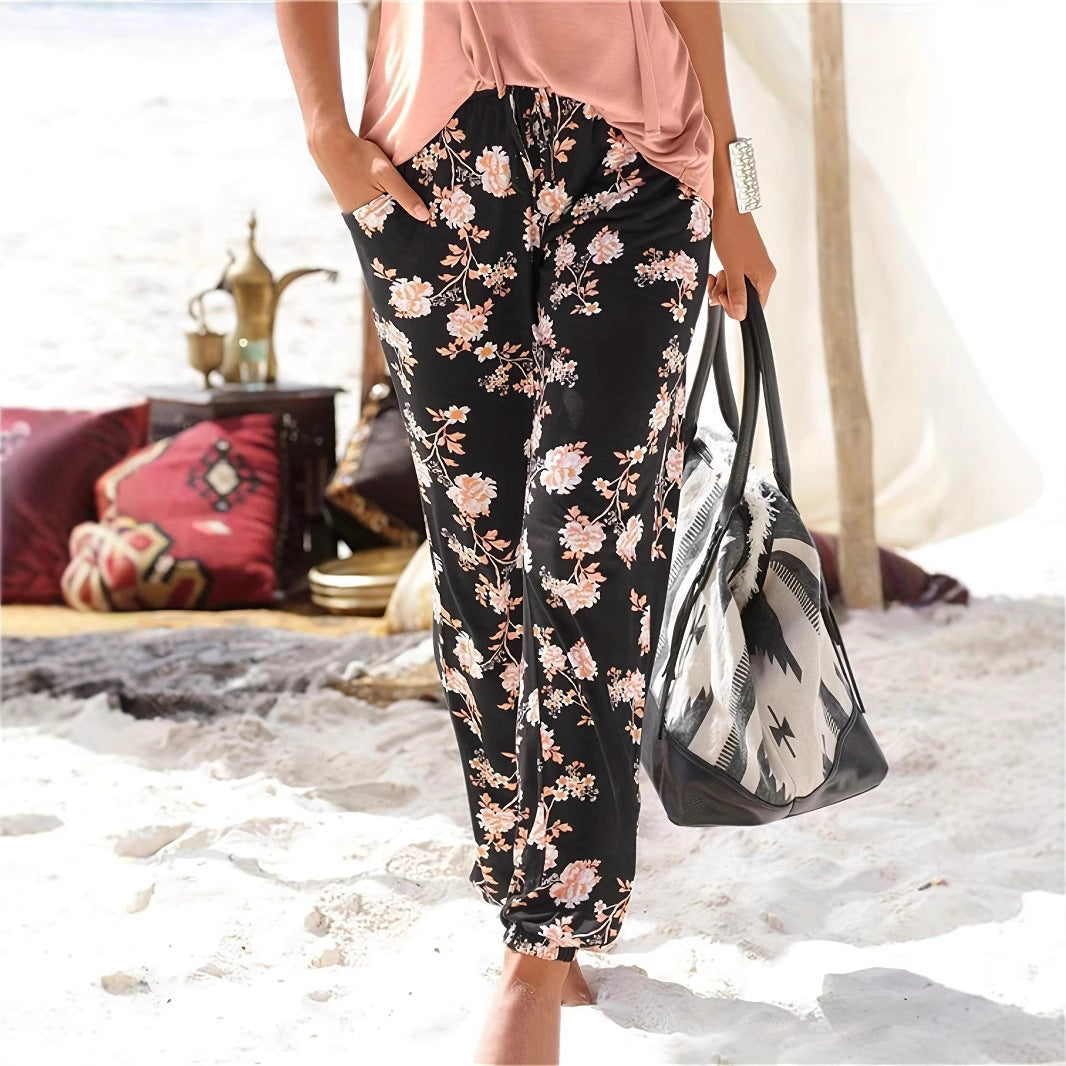 Damen Blühende Relax-Hose mit elastischem Bund und praktischen Seitentaschen Stalluxe