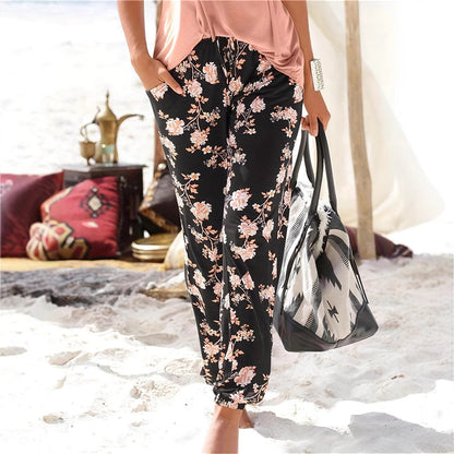 Damen Blühende Relax-Hose mit elastischem Bund und praktischen Seitentaschen Stalluxe
