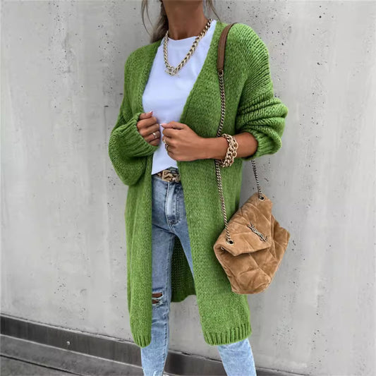 Damen Offene Strickjacke mit groben Maschen und lässigem Schnitt Stalluxe