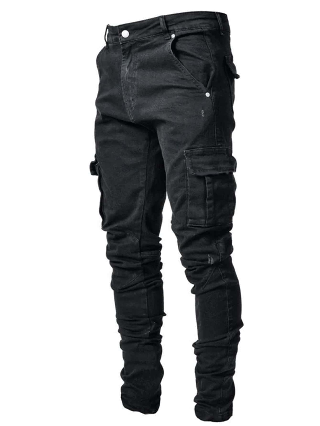 Herren Cargo-Jeans im lässigen Slim-Fit-Design mit funktionalen Taschen Stalluxe