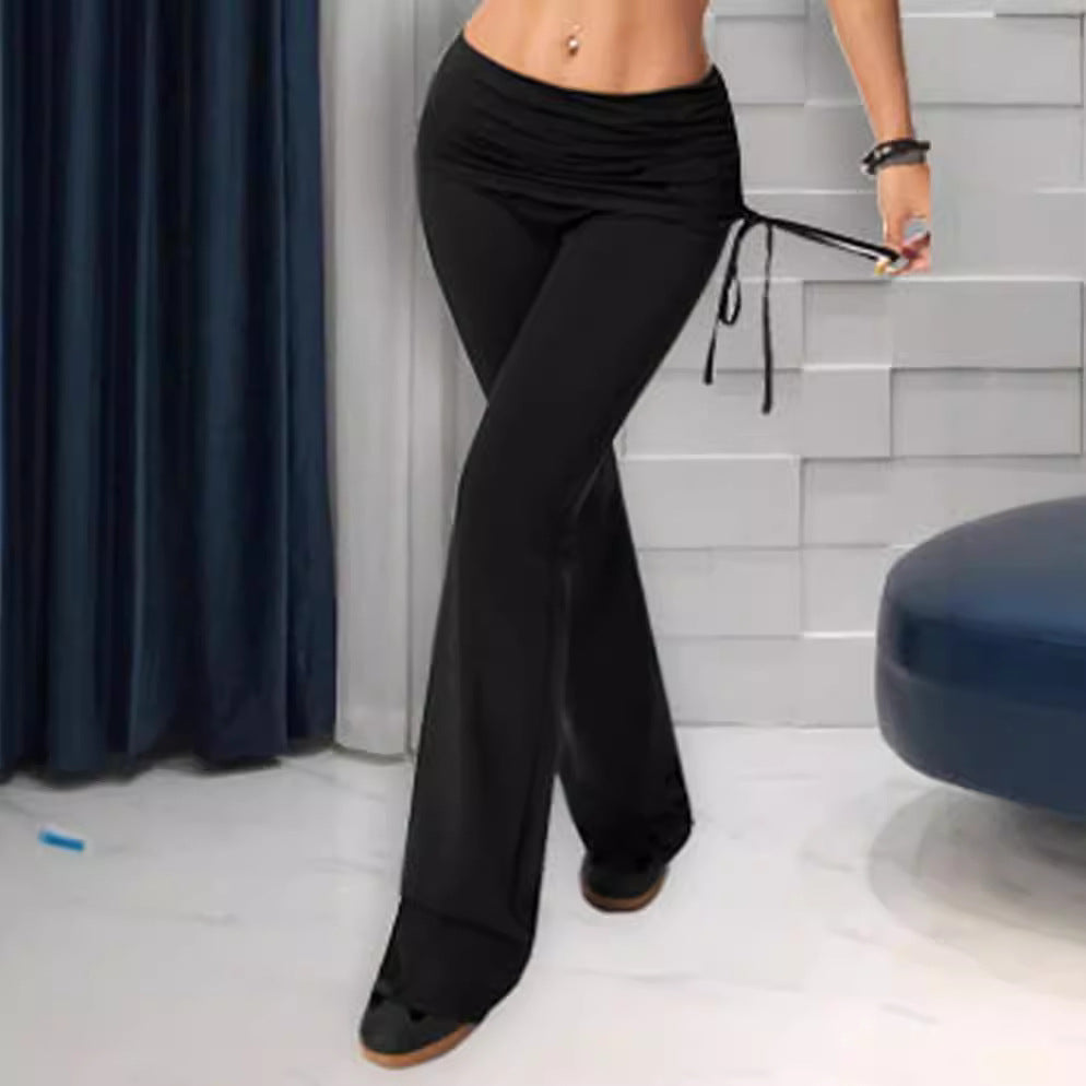 Damen lässige Freizeit-Hose mit elastischem Bund und Kordelzug Stalluxe