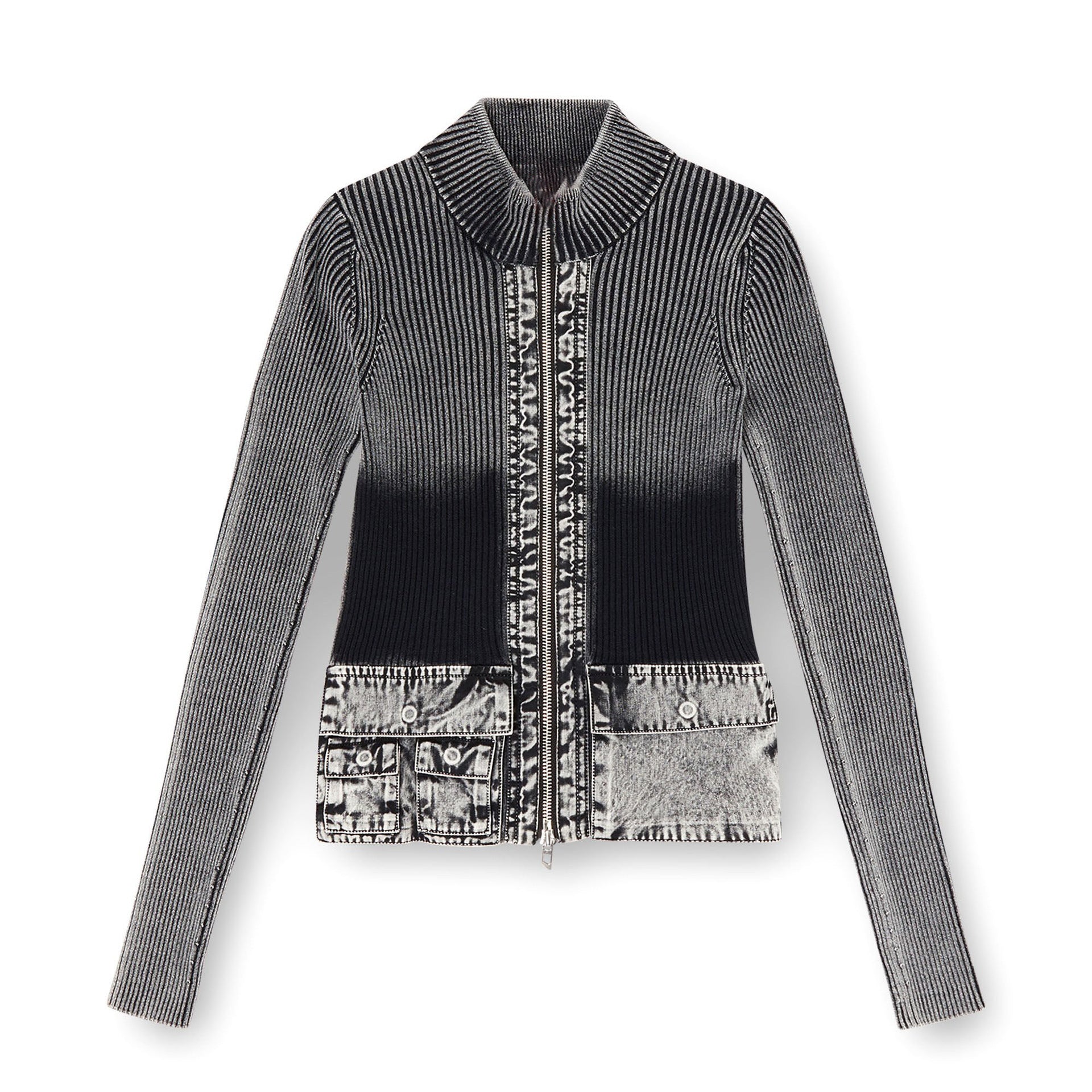 Damen Strickjacke mit denim-inspirierten Taschen und modernem Schnitt Stalluxe