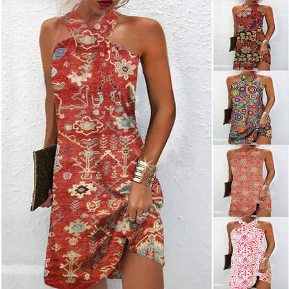 Damen Kurzes Kleid mit kreativem Kreisdesign Stalluxe
