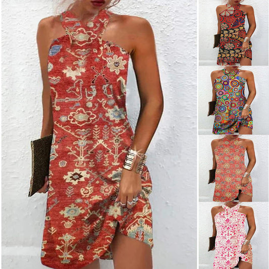 Damen Kurzes Kleid mit kreativem Kreisdesign Stalluxe