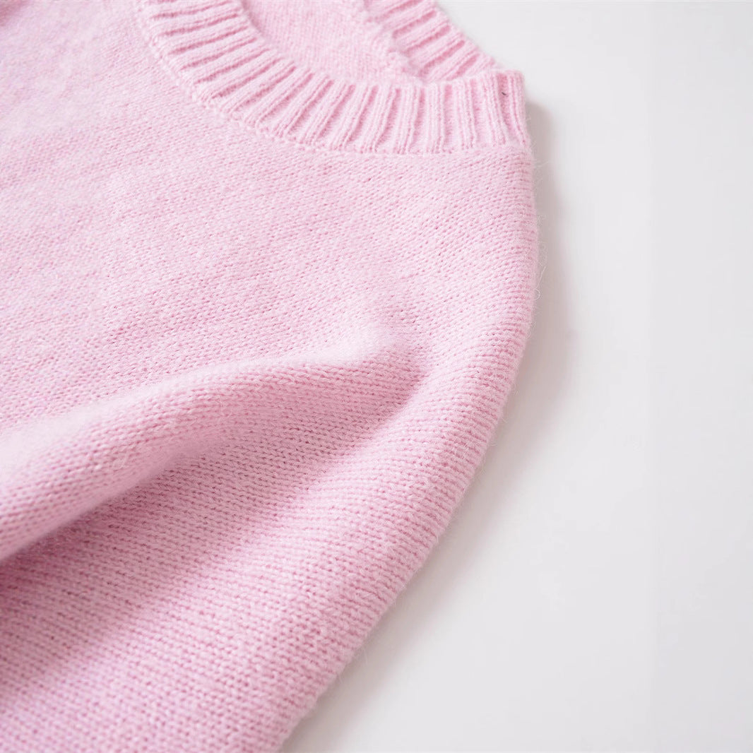 Damen Bequemer Oversize-Pullover mit Rundhalsausschnitt und breiten Bündchen Stalluxe