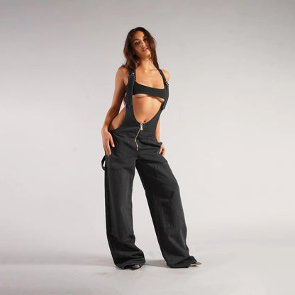 Damen Jeans-Latzhose mit modernen Schnitt und praktischen Taschen Stalluxe