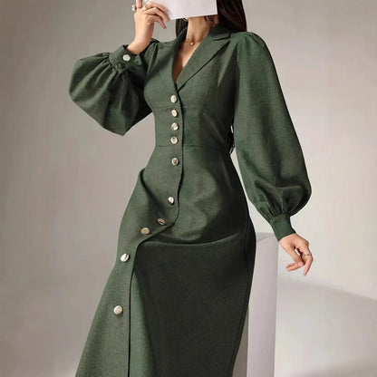 Damen Maxikleid mit Taillenschnitt Stalluxe