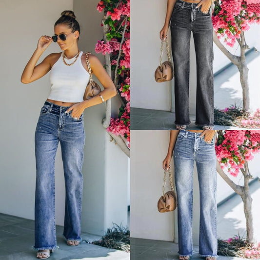 Damen High-Waist Jeans im lässigen Schnitt Stalluxe