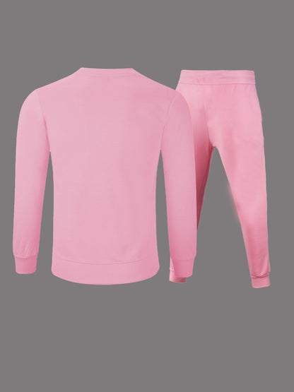 Damen Sportliches Sweatshirt- und Jogginghose-Set mit urbanem Grafikdruck Stalluxe
