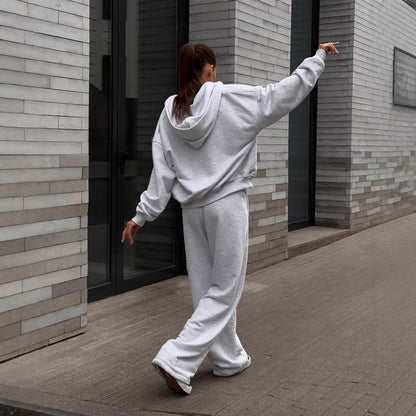 Damen lässiger Oversize Sweatanzug mit kapuze und weitem Schnitt Stalluxe