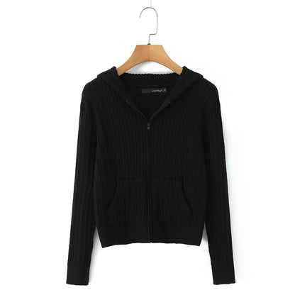 Damen Freizeit-Hoodie mit strukturierter Oberflächenverarbeitung und praktischen Taschen Stalluxe