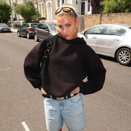 Damen Kapuzenpullover mit oversized Schnitt und weichem Material Stalluxe