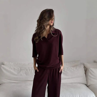 Damen Elegantes und komfortables Jumpsuit mit modischem Kragen Stalluxe