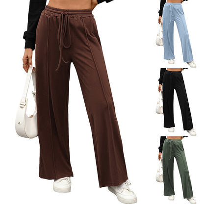 Damen Lässige Pluderhose aus hochwertigem Material mit elastischem Bund Stalluxe