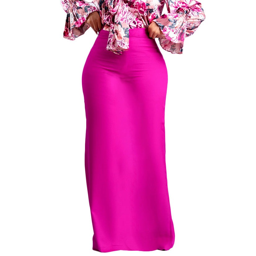 Damen Maxirock mit hohem Bund und figurbetonter Silhouette Stalluxe