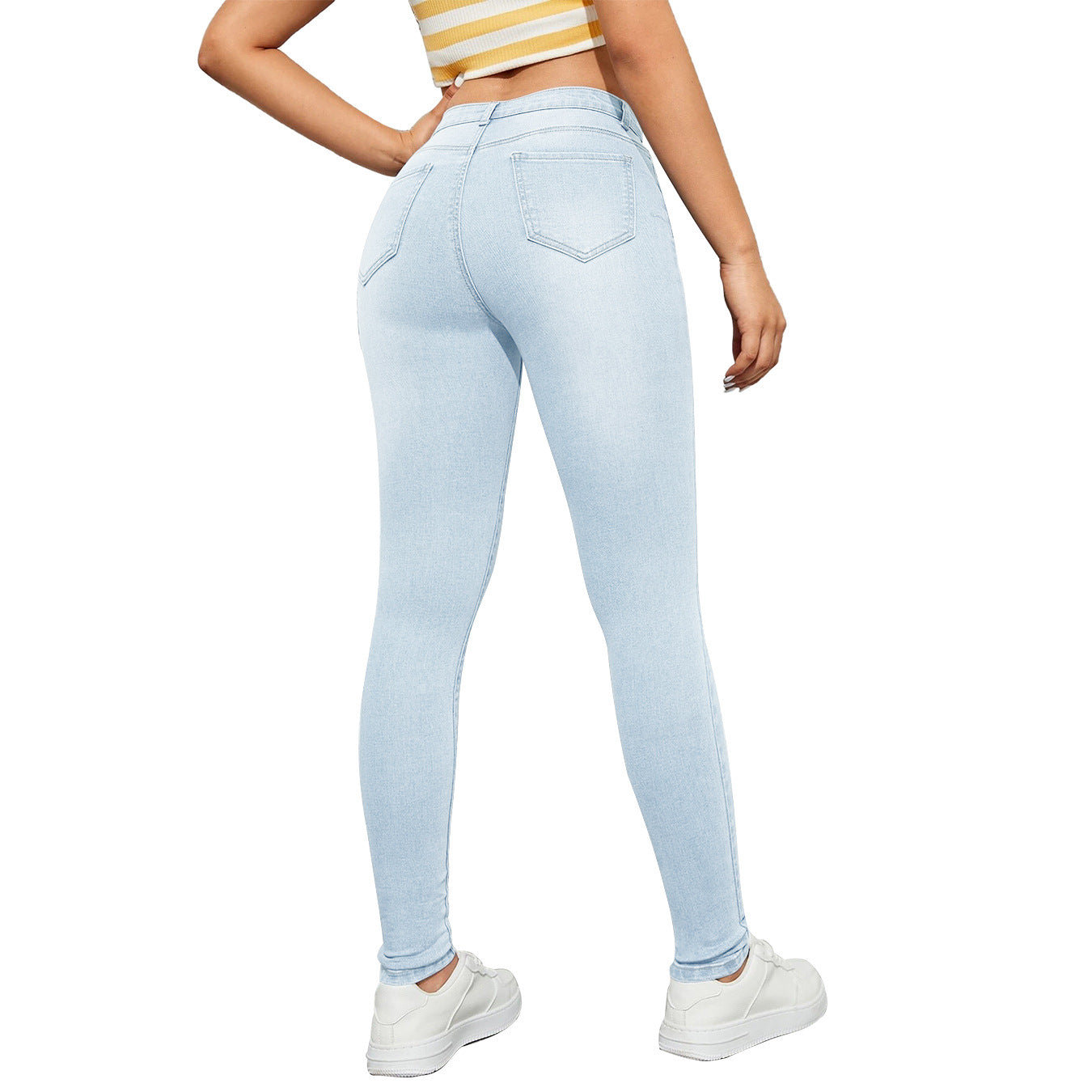 Damen Skinny Jeans mit hoher Taille und figurbetontem Schnitt Stalluxe