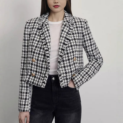 Damen Doppeltfältiger Blazer mit integriertem Rock Stalluxe