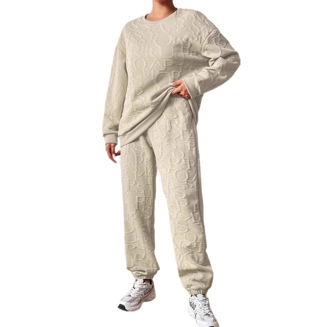 Damen Set aus hochwertigem Sweatshirt und Jogginghose Stalluxe