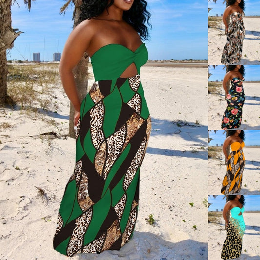 Damen Maxikleid mit schickem Cut-Out-Design und glänzenden Akzenten Stalluxe
