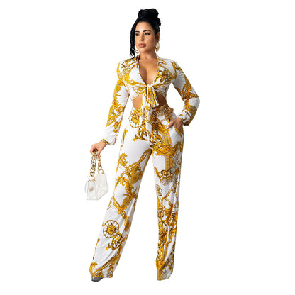 Damen Eleganter Jumpsuit mit floralem Design und raffiniertem Cut-Out Stalluxe