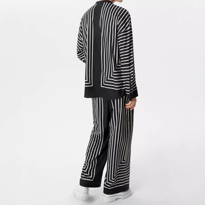 Damen Modernes Freizeit-Set mit geometrischem Muster Stalluxe