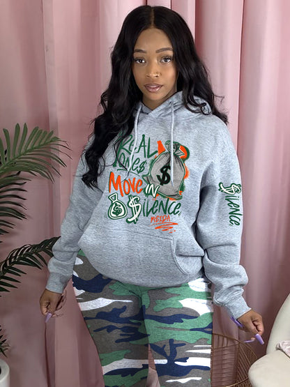 Damen Sportliches Hoodie und Jogginghose Set mit kreativem Grafikdruck Stalluxe