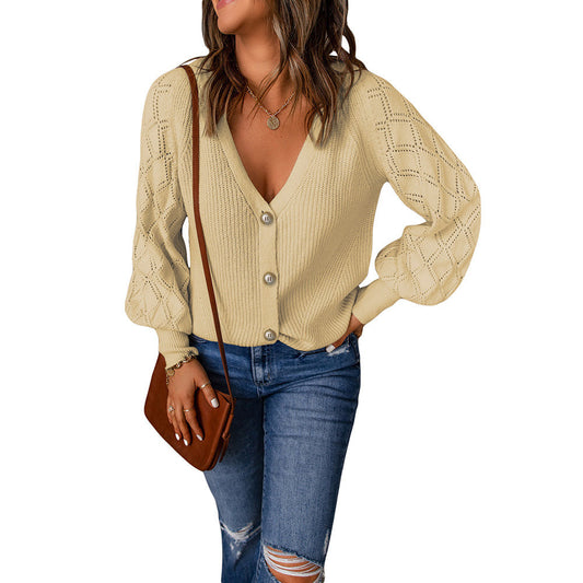 Damen Strickjacke mit romantischem Rippmuster und eleganten Knopfdetails Stalluxe