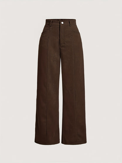 Damen weite High-Waist-Hosen Stalluxe
