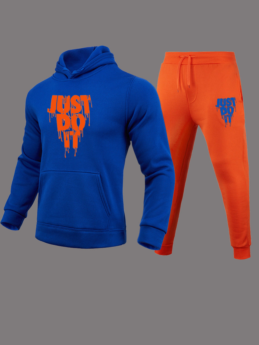 Herren Sportliches Hoodie- und Jogginghose-Set mit auffälligem Motiv und bequemer Passform Stalluxe