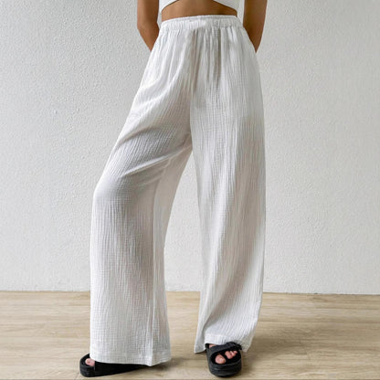 Damen Leichte und elegante weit geschnittene Hose Stalluxe
