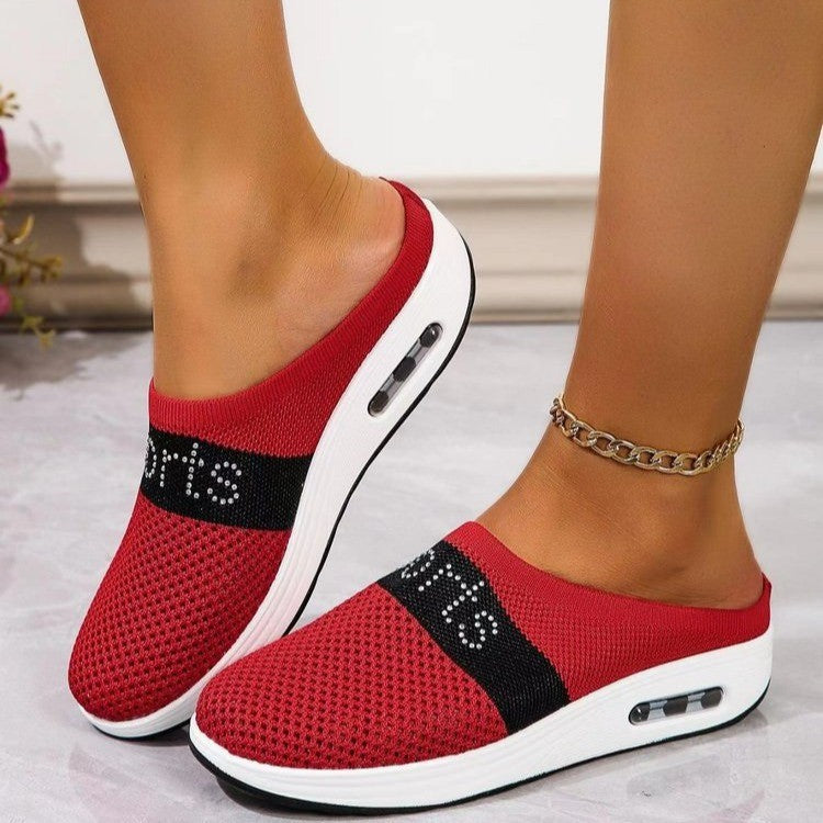 Damen Sportliche Slip-On Clogs mit atmungsaktivem Mesh-Obermaterial und flexiblem Fußbett Stalluxe