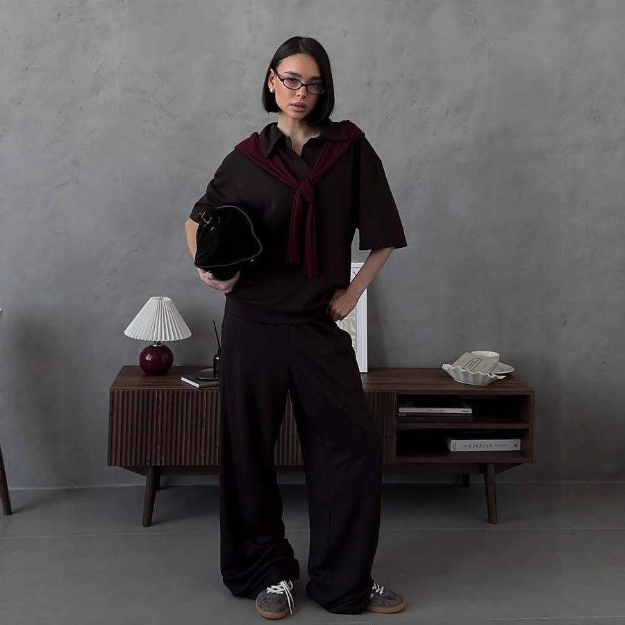 Damen Elegantes und komfortables Jumpsuit mit modischem Kragen Stalluxe