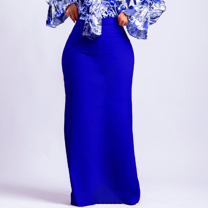 Damen Maxirock mit hohem Bund und figurbetonter Silhouette Stalluxe