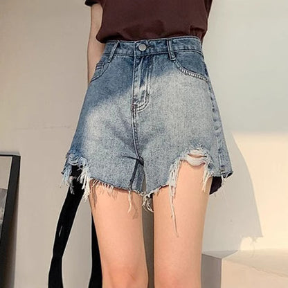 Damen Jeans-Shorts im trendigen Destroyed-Look Stalluxe