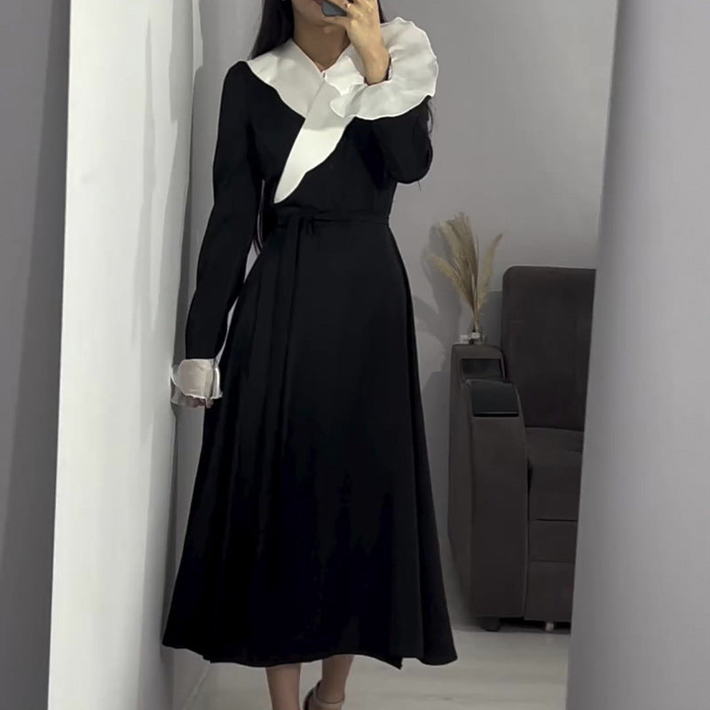 Damen Maxikleid mit eleganten Volantärmeln und Wickelgürtel Stalluxe