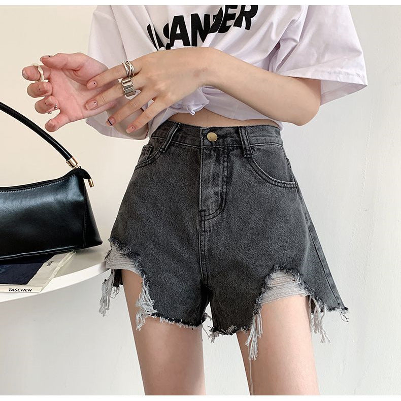 Damen Jeans-Shorts im trendigen Destroyed-Look Stalluxe