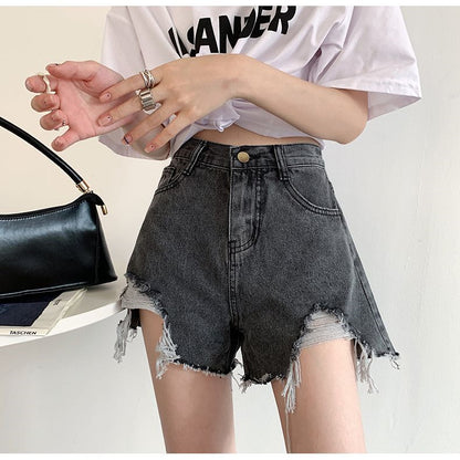 Damen Jeans-Shorts im trendigen Destroyed-Look Stalluxe