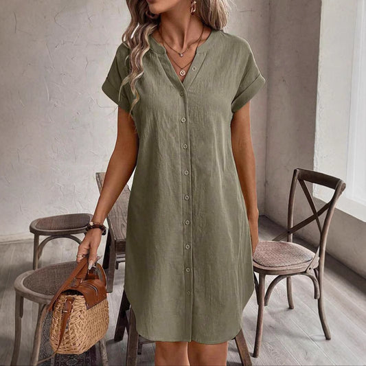 Damen lässiges Hemdblusenkleid Stalluxe