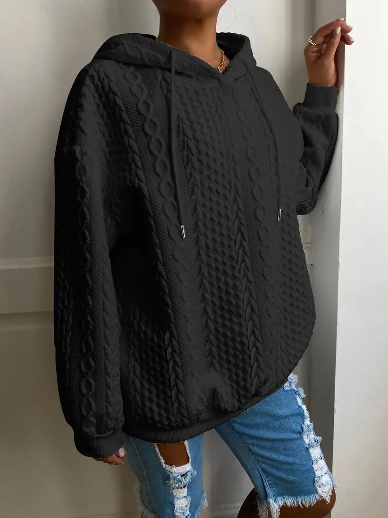 Damen Strickdesign Kapuzenpullover im Oversize-Schnitt Stalluxe
