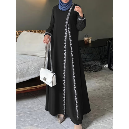 Damen elegantes Maxikleid mit aufwendiger Stickerei Stalluxe