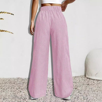 Damen Weit geschnittene Stoffhose mit elastischem Bund und praktischen Taschen Stalluxe