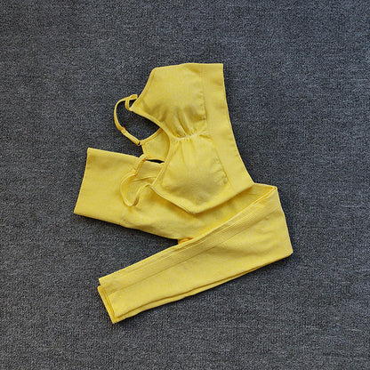 Damen Sportliches Crop Top- und Leggings-Set mit atmungsaktivem Material Stalluxe
